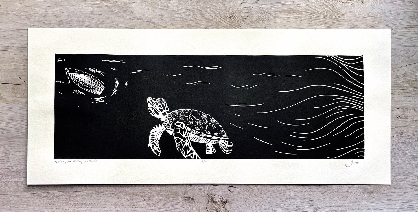 Watching and Waiting (Sea Turtle)